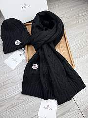 Okify Moncler Set Black Beanie And Scarf 1 - 1
