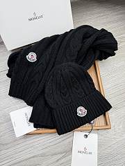 Okify Moncler Set Black Beanie And Scarf 1 - 3