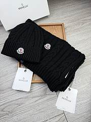Okify Moncler Set Black Beanie And Scarf 1 - 4