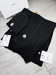 Okify Moncler Set Black Beanie And Scarf 1 - 5
