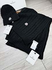 Okify Moncler Set Black Beanie And Scarf 1 - 6