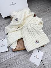 Okify Moncler Set White Beanie And Scarf 1 - 4