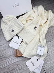 Okify Moncler Set White Beanie And Scarf 1 - 6