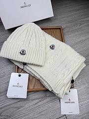Okify Moncler Set White Beanie And Scarf 1 - 5
