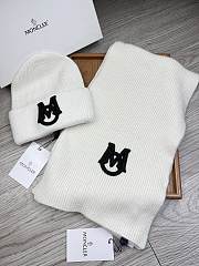 Okify Moncler Set White Beanie And Scarf 2 - 3