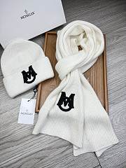 Okify Moncler Set White Beanie And Scarf 2 - 2