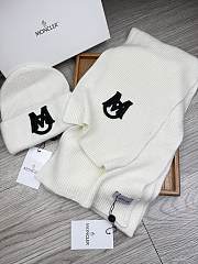 Okify Moncler Set White Beanie And Scarf 2 - 5