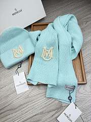 Okify Moncler Set Blue Beanie And Scarf 2 - 6