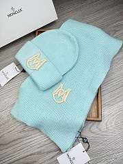 Okify Moncler Set Blue Beanie And Scarf 2 - 5