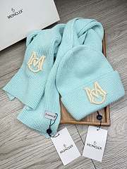 Okify Moncler Set Blue Beanie And Scarf 2 - 3