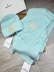 Okify Moncler Set Blue Beanie And Scarf 2 - 4