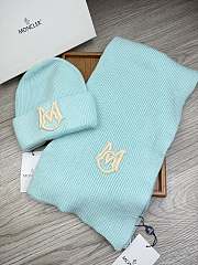 Okify Moncler Set Blue Beanie And Scarf 2 - 2