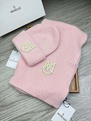 Okify Moncler Set Pink Beanie And Scarf 2 - 6