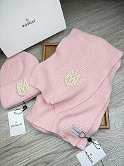 Okify Moncler Set Pink Beanie And Scarf 2 - 4