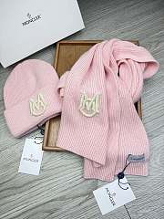 Okify Moncler Set Pink Beanie And Scarf 2 - 3