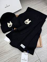 Okify Moncler Set Black Beanie And Scarf 2 - 5