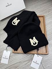 Okify Moncler Set Black Beanie And Scarf 2 - 3