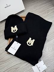 Okify Moncler Set Black Beanie And Scarf 2 - 2