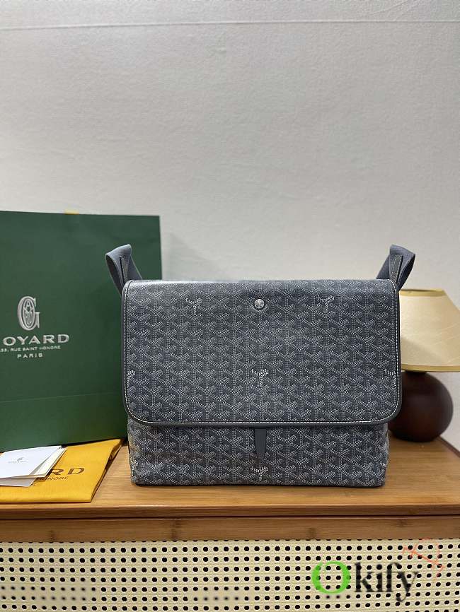 Okify Goyard Capetien MM Messenger Bag Gray 39x26x13cm - 1