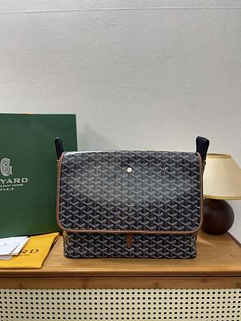 Okify Goyard Capetien MM Messenger Bag Black And Brown 39x26x13cm