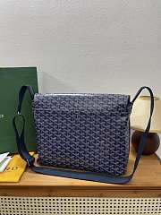 Okify Goyard Capetien MM Messenger Bag Dark Blue 39x26x13cm - 4