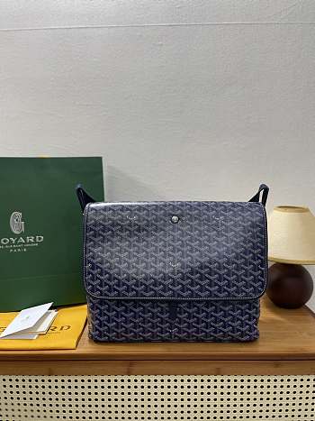 Okify Goyard Capetien MM Messenger Bag Dark Blue 39x26x13cm
