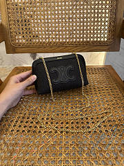 Okify Celine Clutch On Chain Cuir Triomphe In Denim Dark Gray 16.5x11x8cm - 1