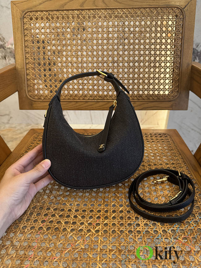 Okify Celine Lulu Bag In Denim Dark Gray 20.5x13x8cm - 1