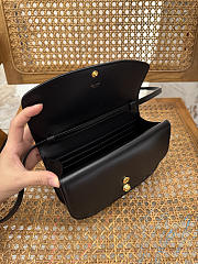 Okify Celine Due Wallet On Strap In Shiny Calfskin Black 20x13x6cm - 3