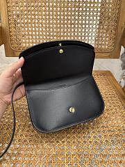 Okify Celine Due Wallet On Strap In Shiny Calfskin Black 20x13x6cm - 5