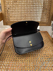 Okify Celine Due Wallet On Strap In Shiny Calfskin Black 20x13x6cm - 6