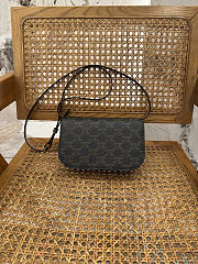 Okify Celine Due Wallet On Strap In Triomphe Canvas And Calfskin 20x13x6cm - 6