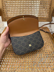 Okify Celine Due Wallet On Strap In Triomphe Canvas And Calfskin 20x13x6cm - 4