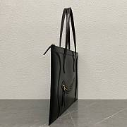 Okify Celine Flat Cabas New Luggage Bag In Glossy Calfskin Black 44.5x31.5x0.5cm - 2