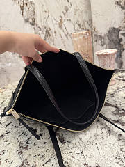 Okify Celine Flat Cabas New Luggage Bag In Glossy Calfskin Black 44.5x31.5x0.5cm - 5