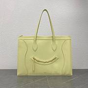 Okify Celine Flat Cabas New Luggage Bag In Glossy Calfskin Light Yellow 44.5x31.5x0.5cm - 1
