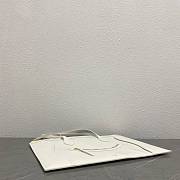 Okify Celine Flat Cabas New Luggage Bag In Glossy Calfskin White 44.5x31.5x0.5cm - 2