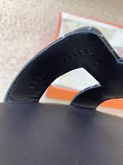 Okify Hermes Black Slides 26814 - 4
