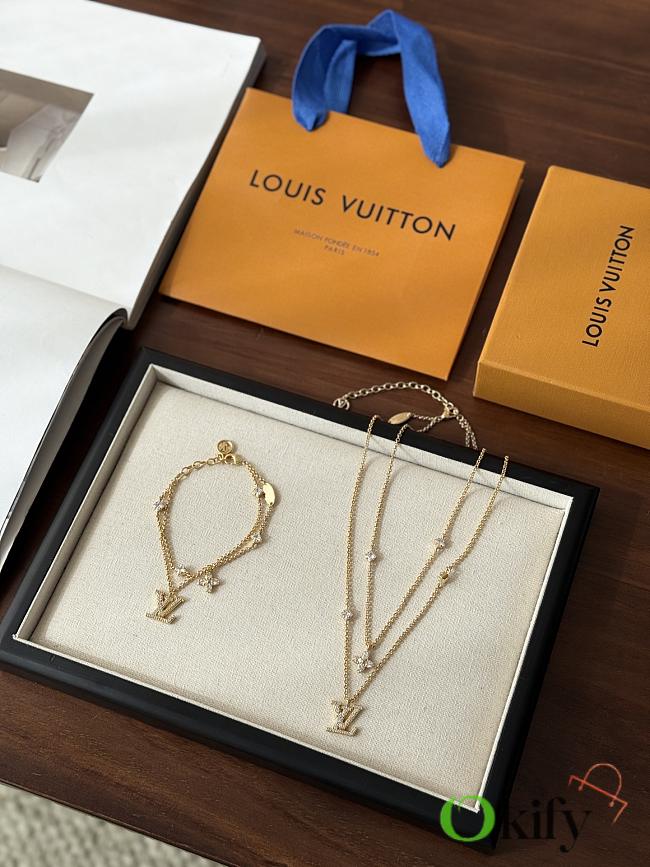 Okify Louis Vuitton Set Of Lady Necklace And Bracelet  - 1