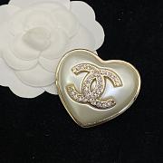Okify CC Heart Shape Silver Brooch  - 4