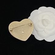 Okify CC Heart Shape Silver Brooch  - 6