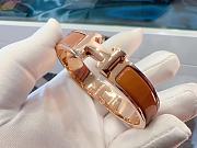 Okify Hermes Rose Gold Bracelet Brown - 3