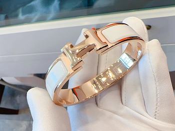 Okify Hermes Rose Gold Bracelet White