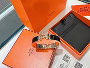 Okify Hermes Rose Gold Bracelet Black - 4