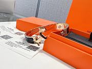 Okify Hermes Rose Gold Bracelet Black - 5