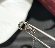 Okify Cartier Silver Nail Necklace With Diamonds - 6