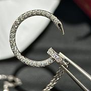 Okify Cartier Silver Nail Necklace With Diamonds - 5