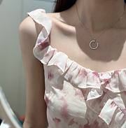 Okify Cartier Silver Nail Necklace With Diamonds - 4