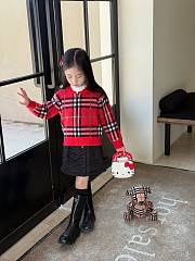 Okify Burberry Red Plaid Kid Sweater - 1