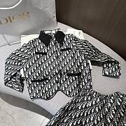 Okify Dior Set Black Oblique Kid Jacket And Skirt  - 4